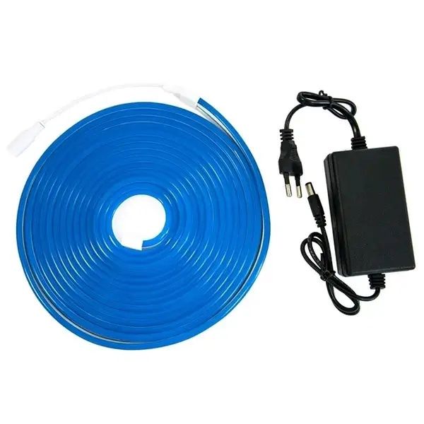 Светодиодная лента LED NEON, неоновая Blue 12V-220V 5м, Синяя 0740