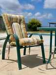 Conjunto exterior mesa, cadeiras e carro