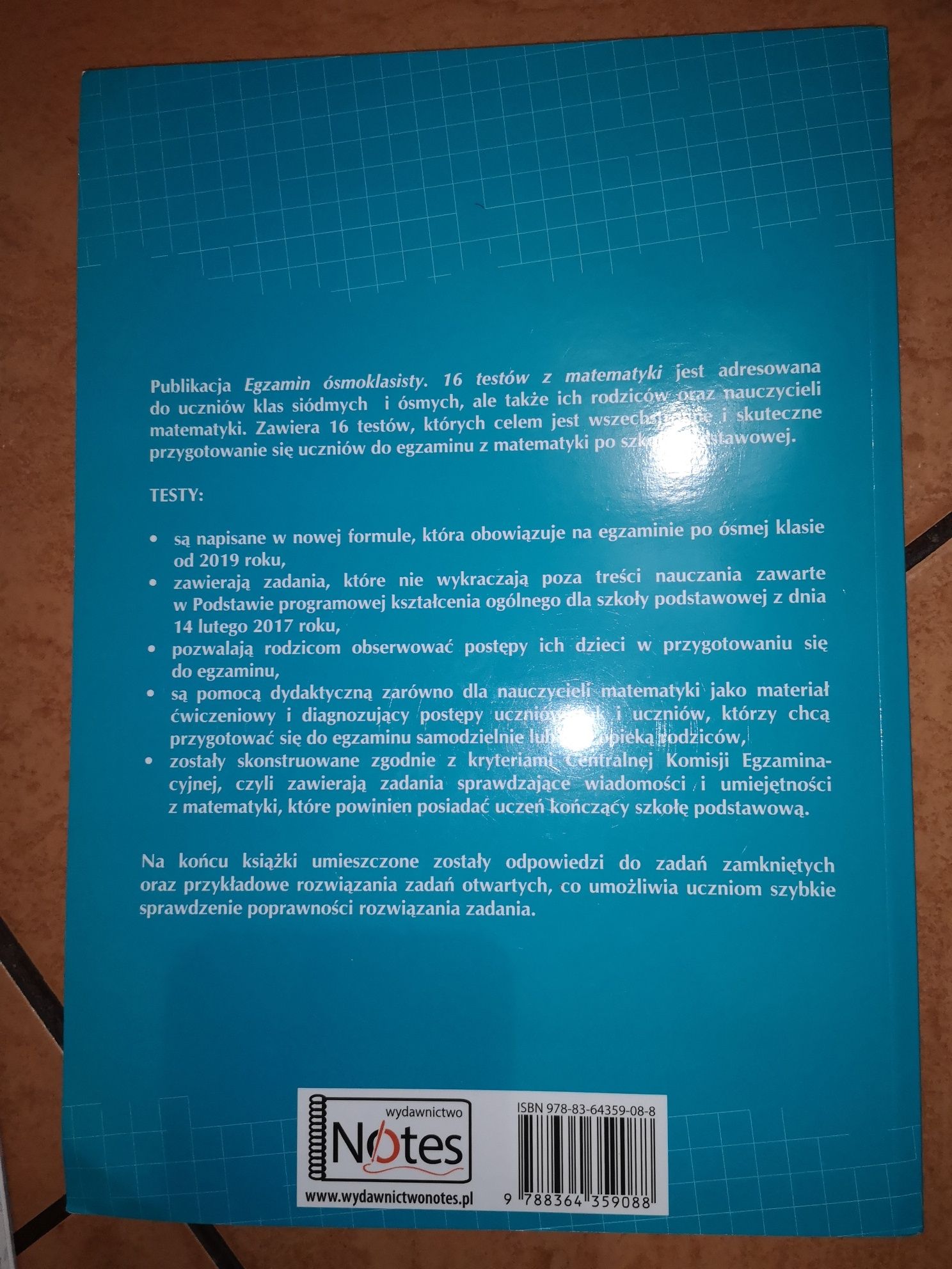 Egzamin ósmoklasisty 16 testów z matematyki