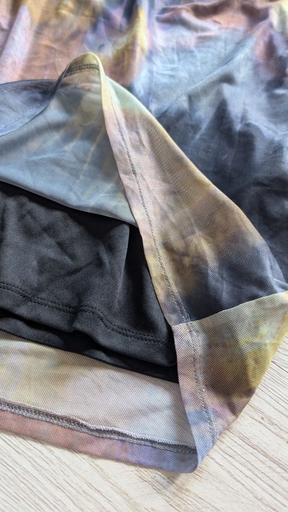 Sukienka tie dye mini z siatki 40 tuba