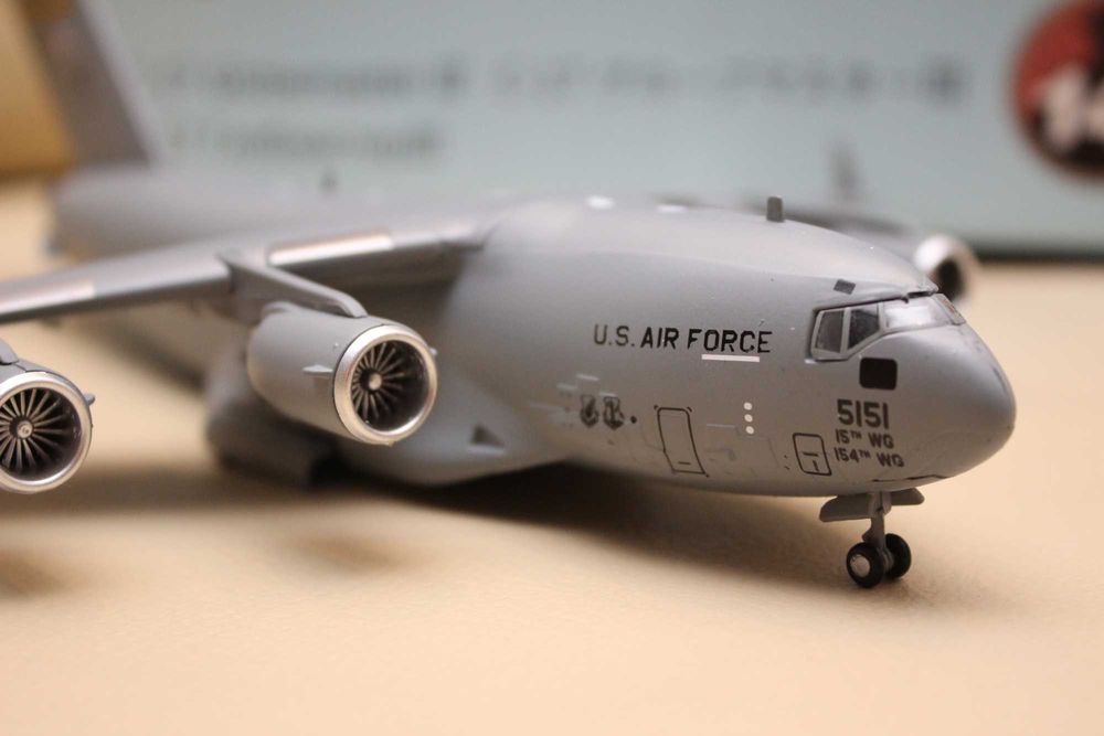 Model samolotu jak wojskowy Boeing C-17 Globemaster US Air Force