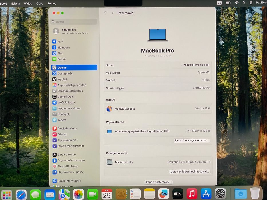 2023 MacBook Pro A2918 14" M3 16GB 512 GB