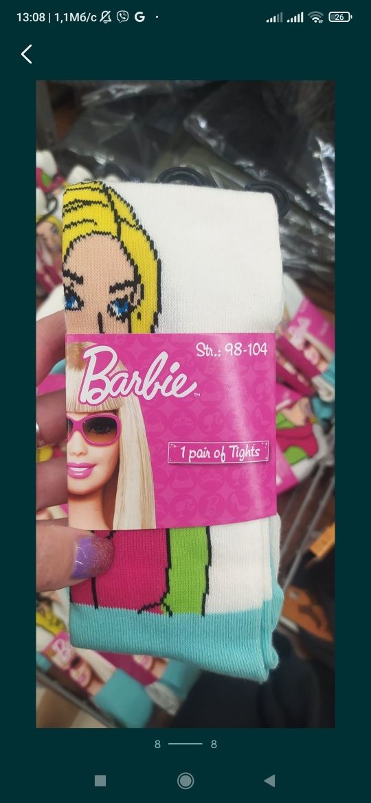 Нові Колготки для дівчат Barbie р. 86-92, 98-104, 110-116, 122-128, 1