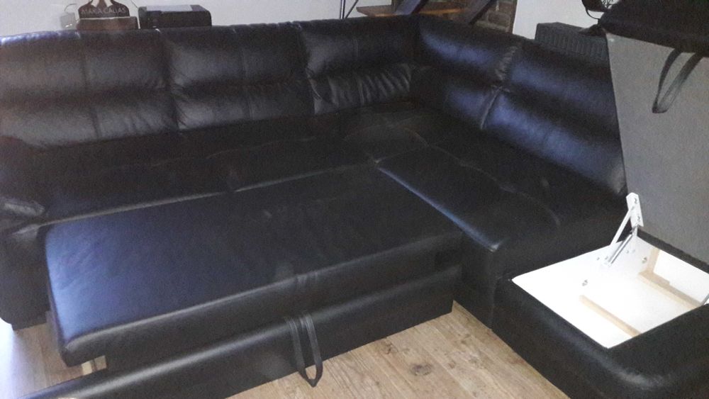 Sofa skórzana rozkładana