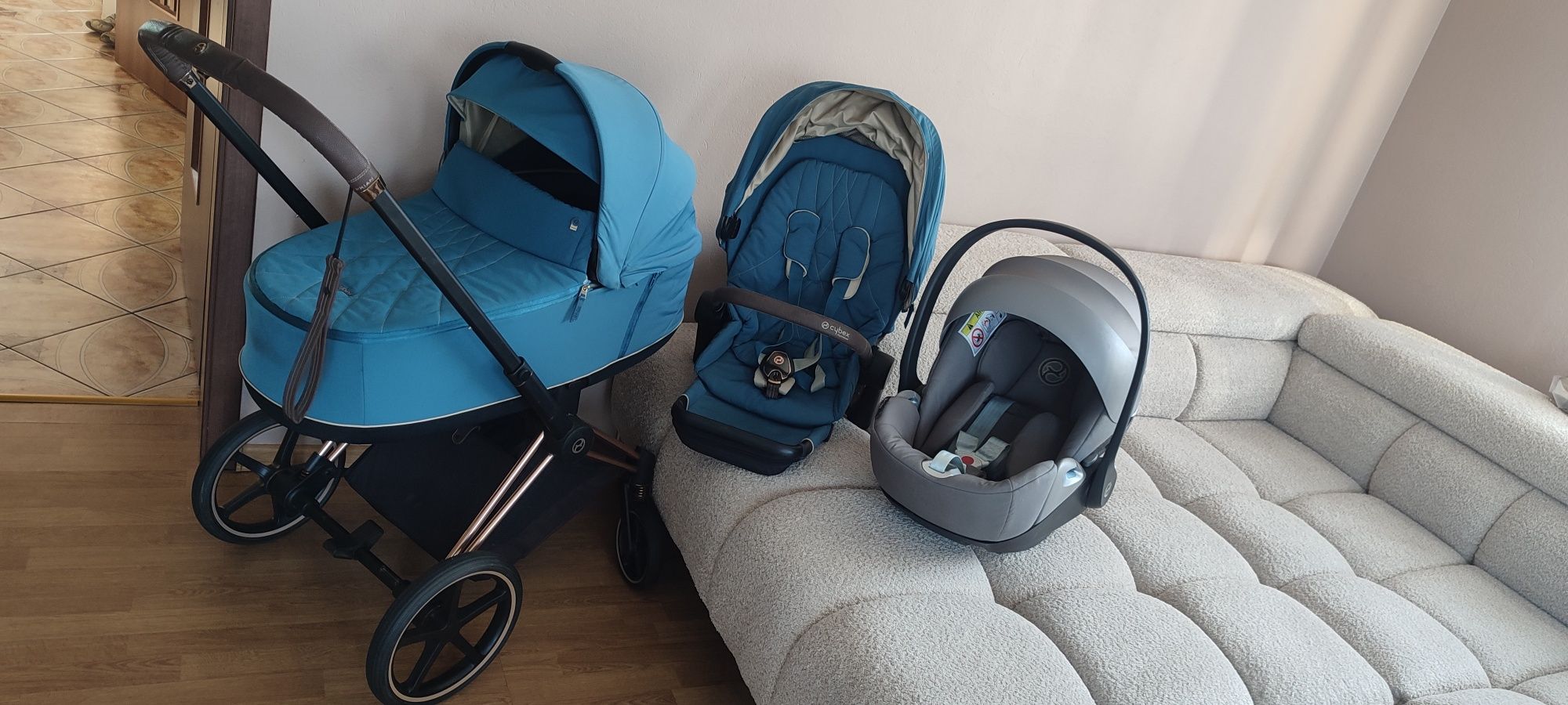 Cybex priam 2.0 rose gold  mountain blue