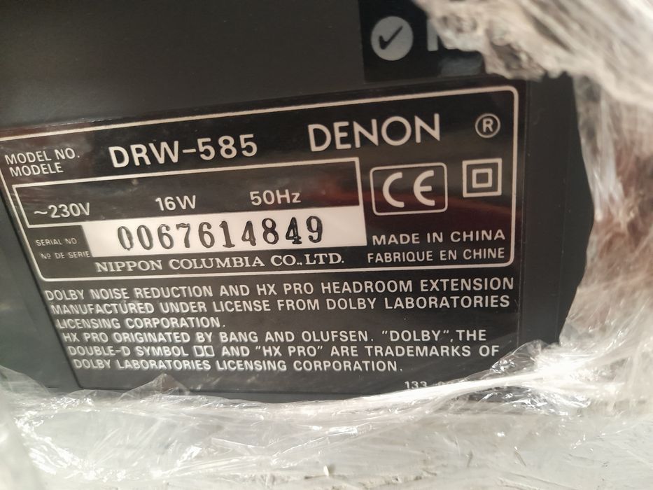 Leitor de cassete duplo denon
