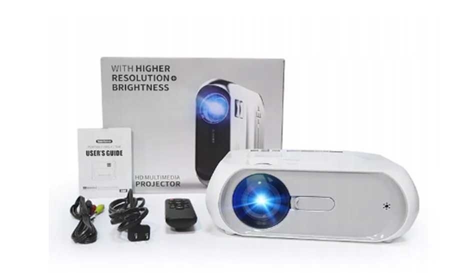 Nowoczesny Projektor Rzutnik LED 4k Full HD WiFi 200" *WYPRZEDAŻ*