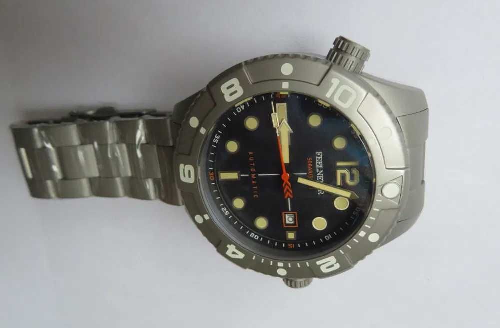 zegarek diver automat duży ciężki wr 500 szafir