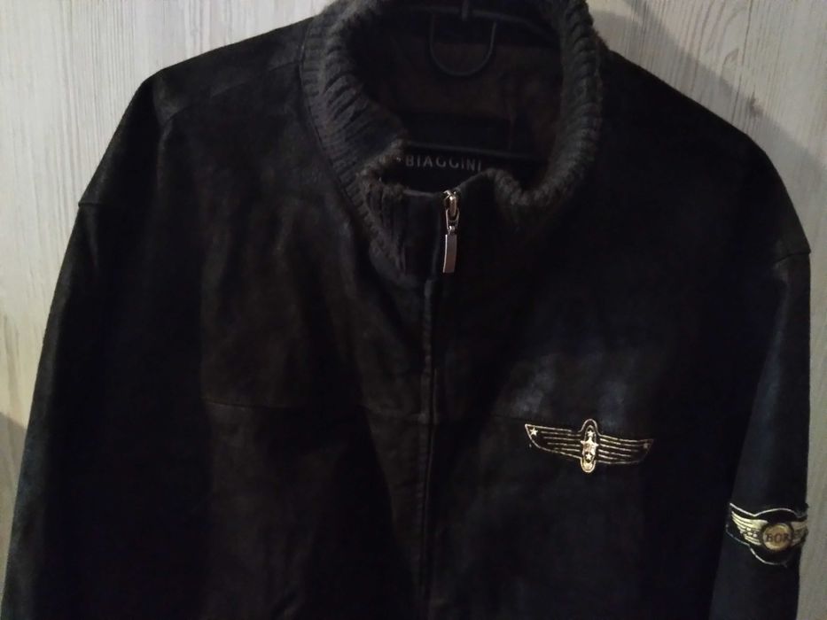 Мужская кож-замшевая куртка  флот вмс сша перл-гарбор