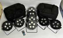 ZESTAW  8x ADJ Mega TRIPAR Profile Plus LED + 2 Case Torba + Pilot
