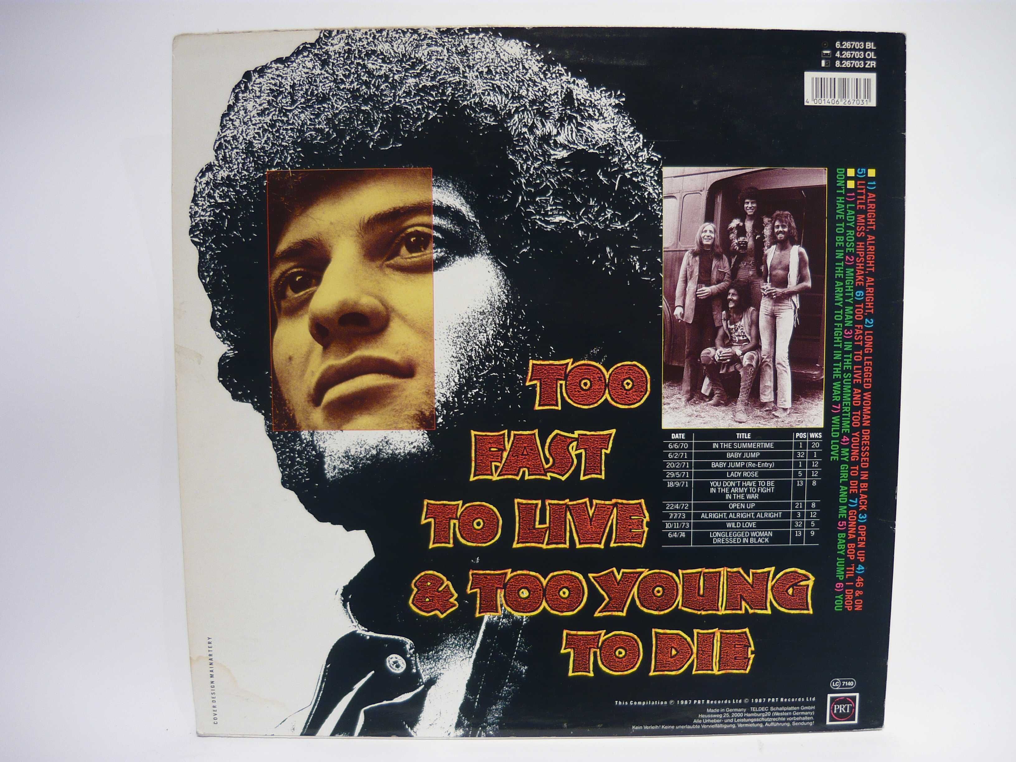 Mungo Jerry - Too Fast To Live & Too Young To Die winyl retro