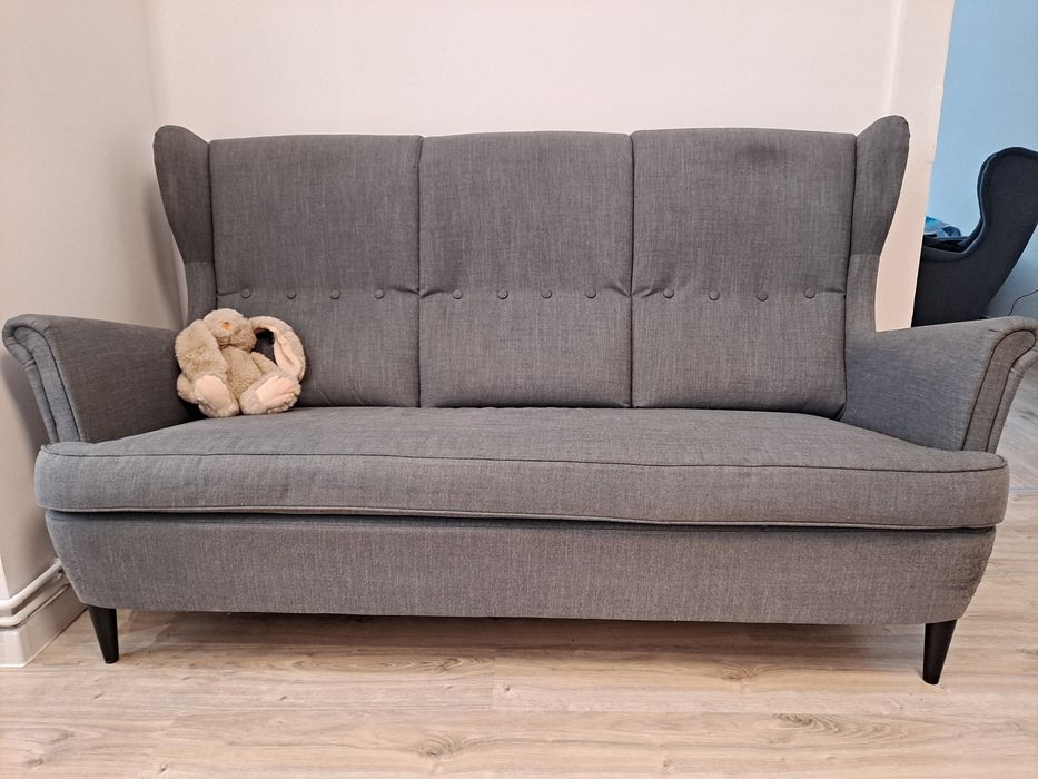 Sofa 3-osobowa, Nordvalla ciemnoszary Ikea