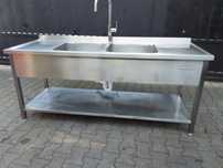 Zlew zlewozmywak basen 70x190cm stół ze zlewem gastronomiczny wysyłka