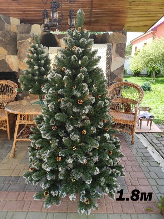 ТОП‼️ Елка искуственная новогодняя с шишками Кармен, ялинка штучна