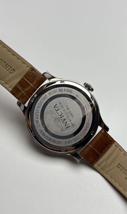 Годинник Invicta 47805, чоловічий годинник зі шкіряним ремінцем