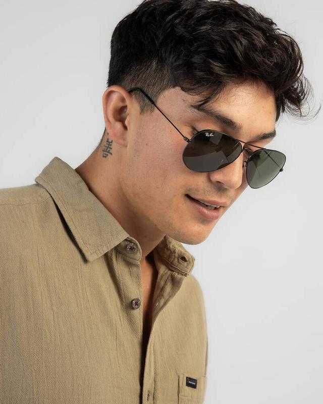 Новые солнцезащитные очки ray ban aviator авиатор оригинал черные