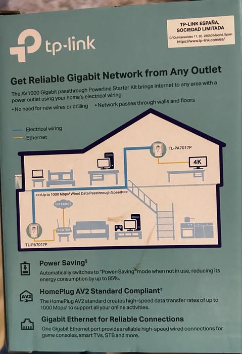 TP Link AV 1000 extensor Wifi