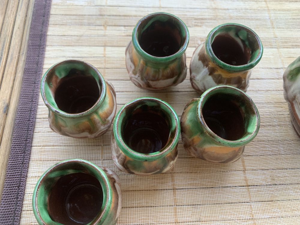 Komplet do picia ziołowych nalewek ceramika