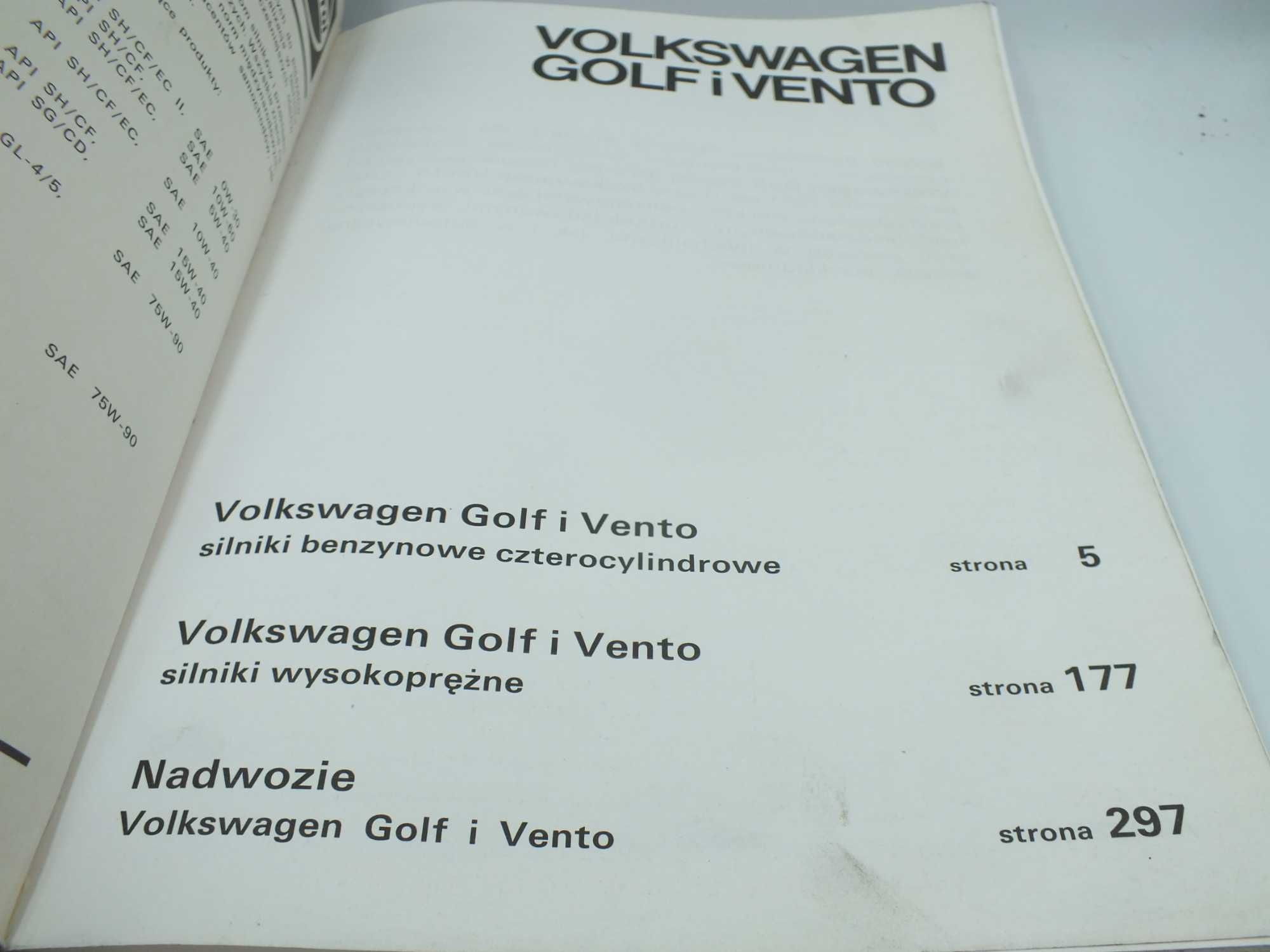 Volkswagen GOLF I VENTO naprawa i eksploatacja b011115