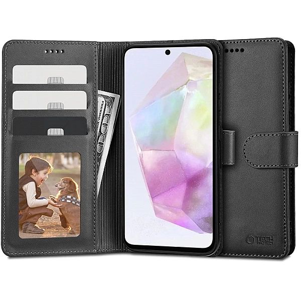 Etui Tech-Protect Wallet na Samsung Galaxy A35/5G - czarne