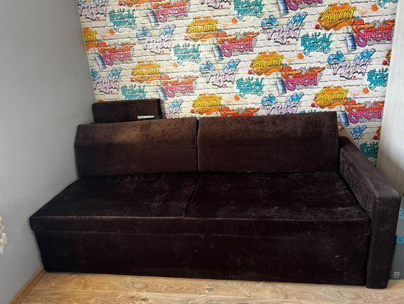 Sofa rozkładana na łóżko piętrowe