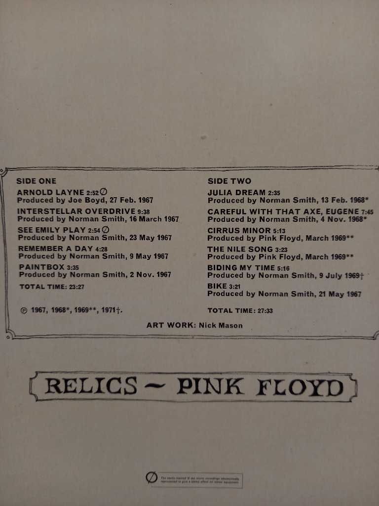 Relics Pink floyd, płyta winylowa