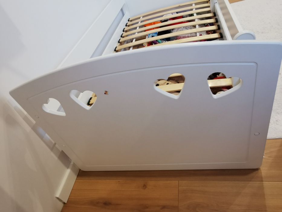 Łóżko białe 160x80 z szufladą