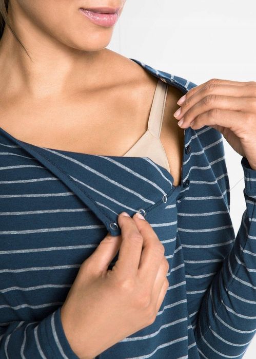 B.P.C bluza ciążowa i do karmienia bawełniana w paski 48/50.