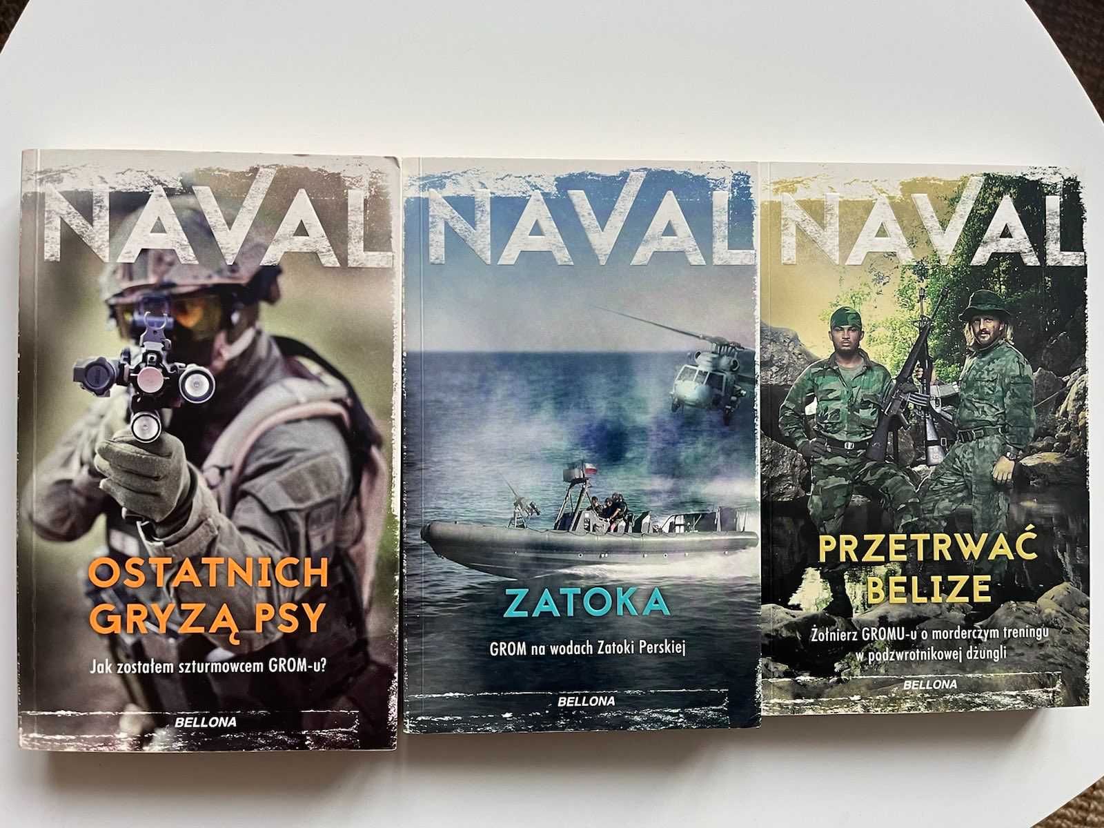 Książki Navala: "Ostatnich gryzą psy", "Zatoka", "Przetrwać Belize"