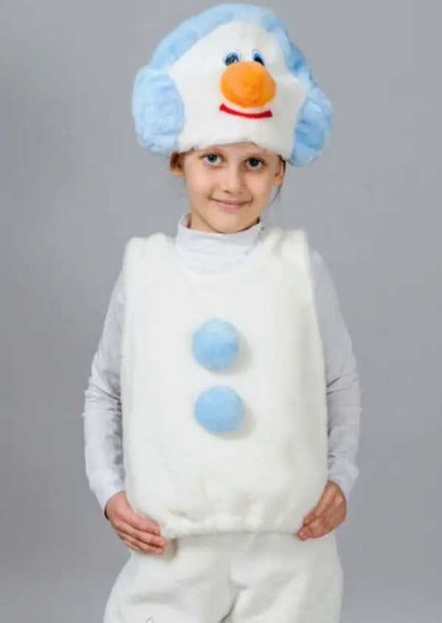 Карнавальний костюм сніговик снеговик 98-128 см