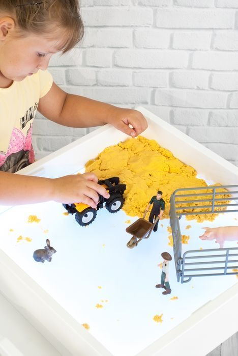 Дитячий столик з підсвіткою лед пісочниця монтесорі световой детский