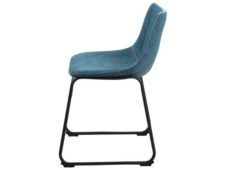 Krzesła do jadalni/salonu niebieski retro 4 sztuki