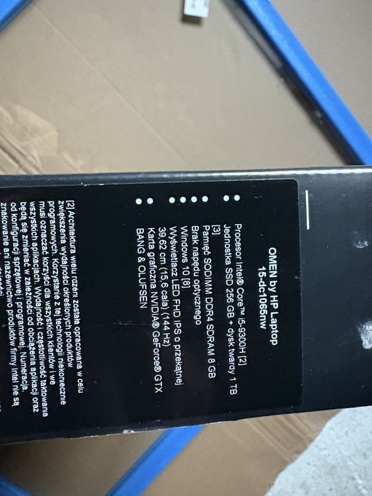 Hp Omen 15,6. I5 GTX 1650, 16GB ram