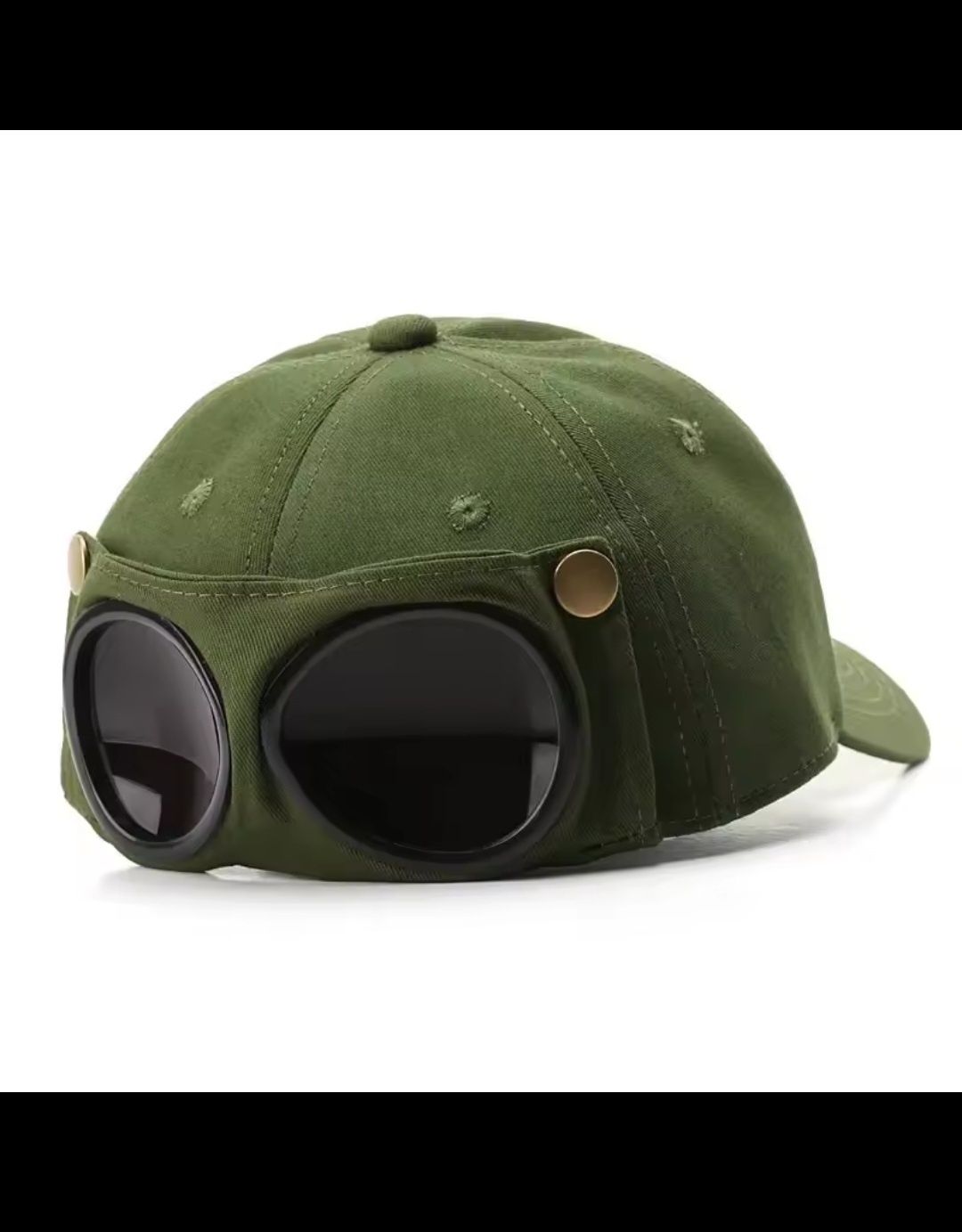 Nowa czapka pilotka Aviator wbudowane odpinane gogle