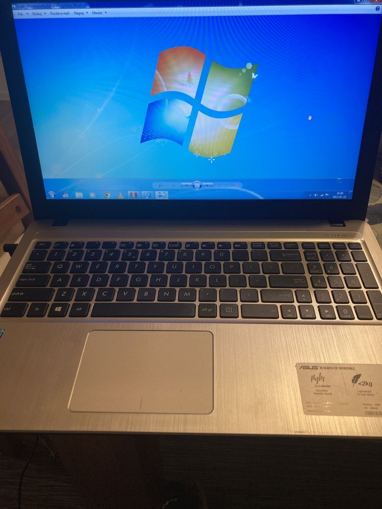 Laptop notebook asus X540S sparwny windows 10