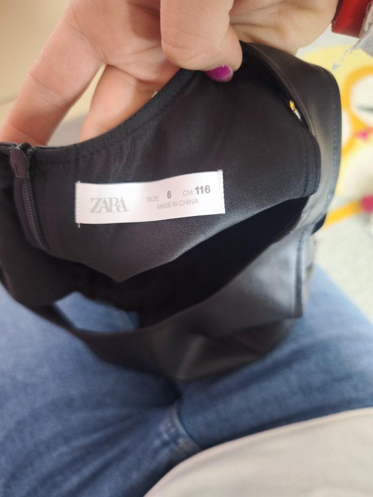 Zestaw dla sióstr sukienka skóra koszula zara 116 134