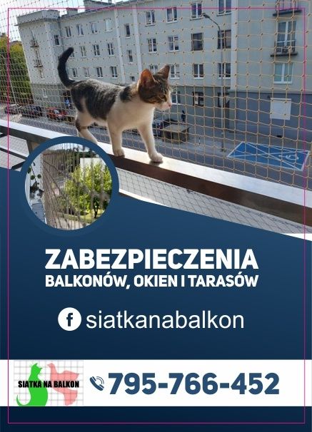 Siatka na balkon, siatka dla kota, siatka przeciw ptakom