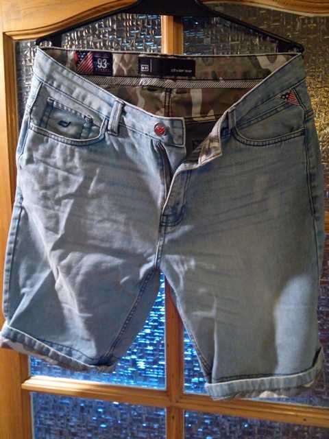 Spodenki  szorty diverse jeans jeansowe moro