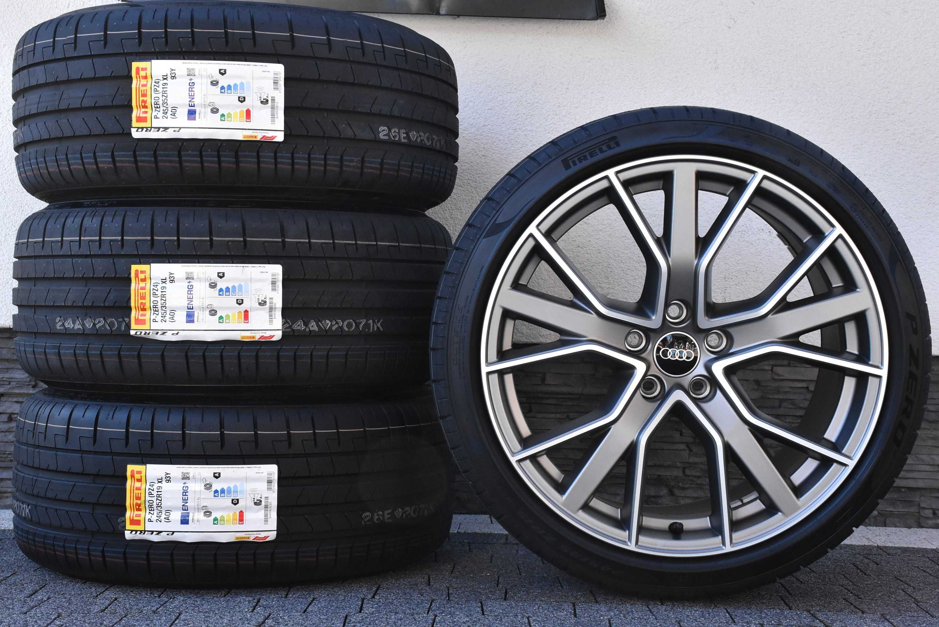 NOWE Koła OEM Audi A4 B9 8W 19" NOWE Pirelli AO 2025r oryginał A4 B8