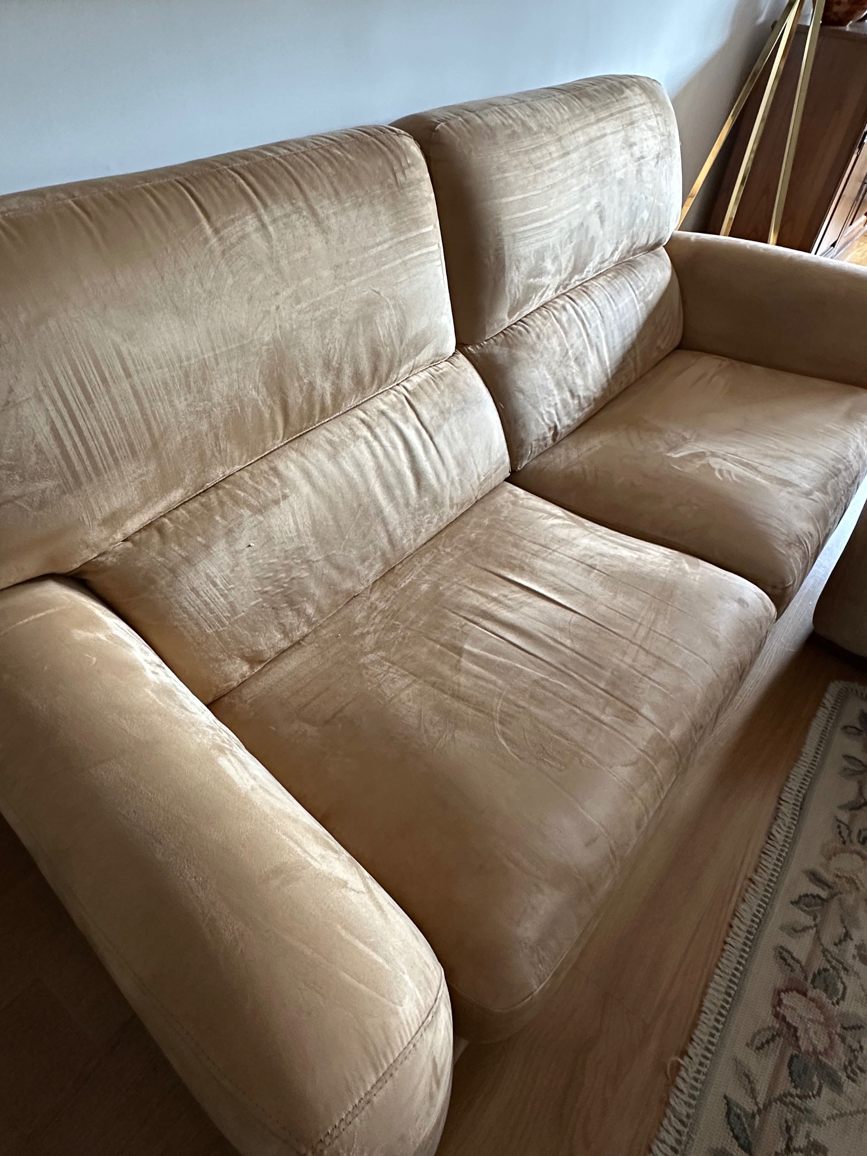 Conjunto sofás bege
