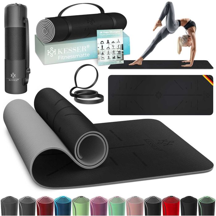 Mata Gimnastyczna Joga Fitness Wodoodporna Antypoślizgowa 183x61x0,6cm