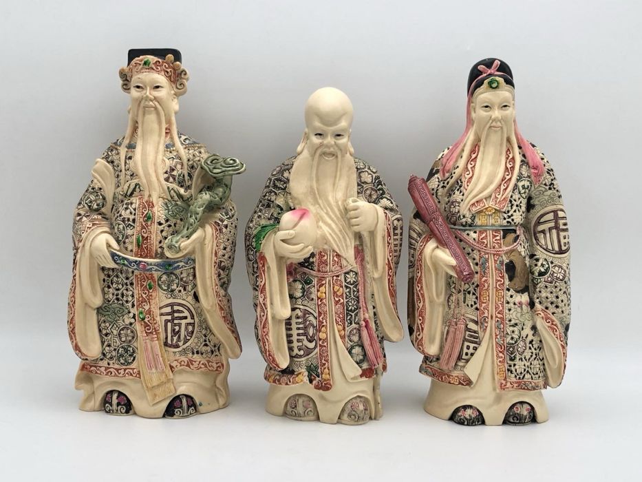 Китайські фігурки статуетки набір Фу Лу Шоу (три божества удачі)