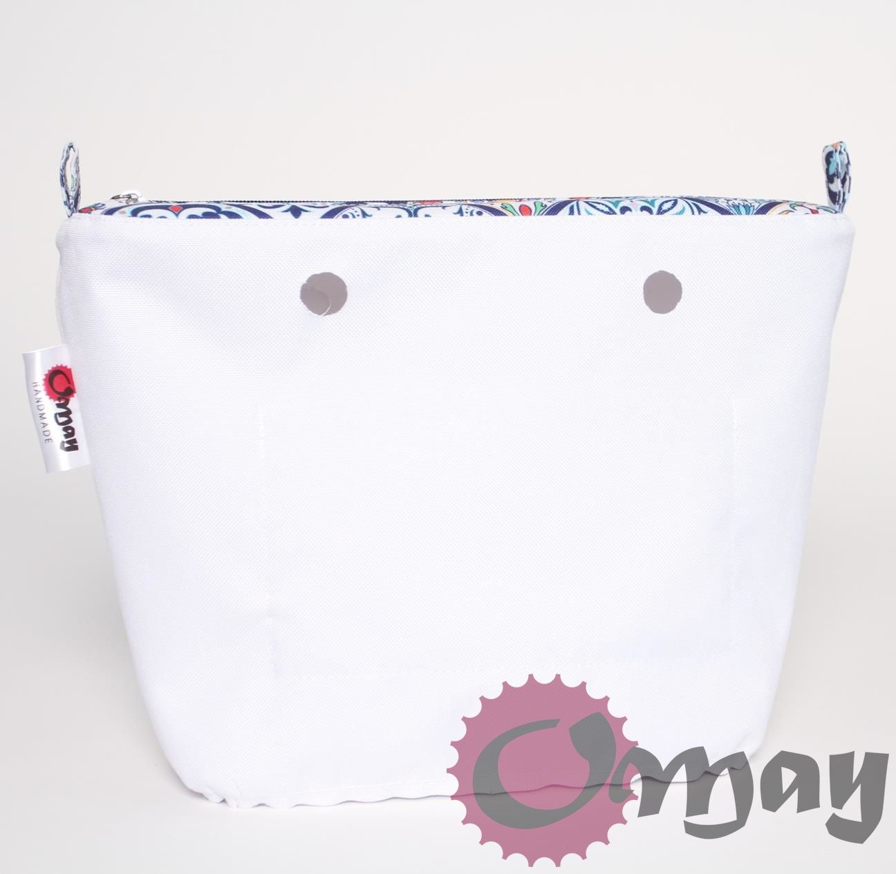 Organizer OBAG MINI kafelki niebieskie chaber 2 kieszenie wkład OMAY