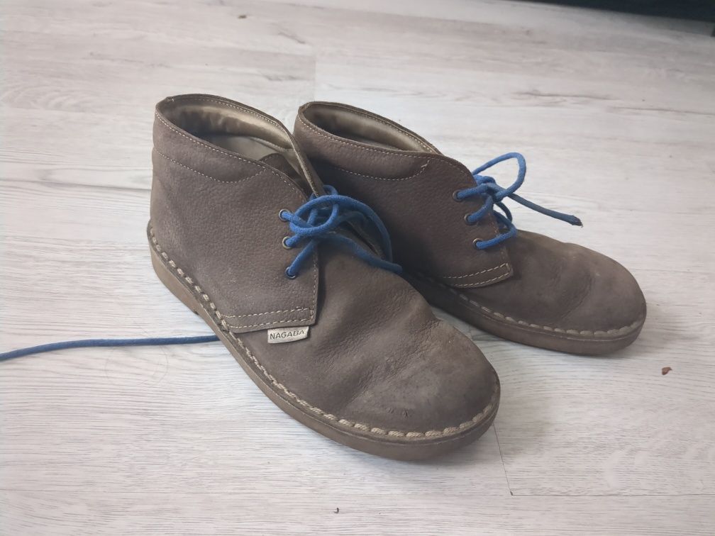 Skórzane buty retro vintage brązowe, 39 nagaba