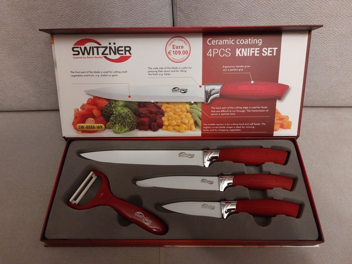 Komplet noży SWITZNER 3+1 NOWE