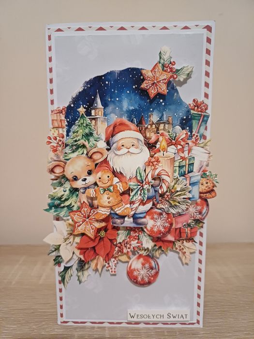 Kartka świąteczna z Mikołajem