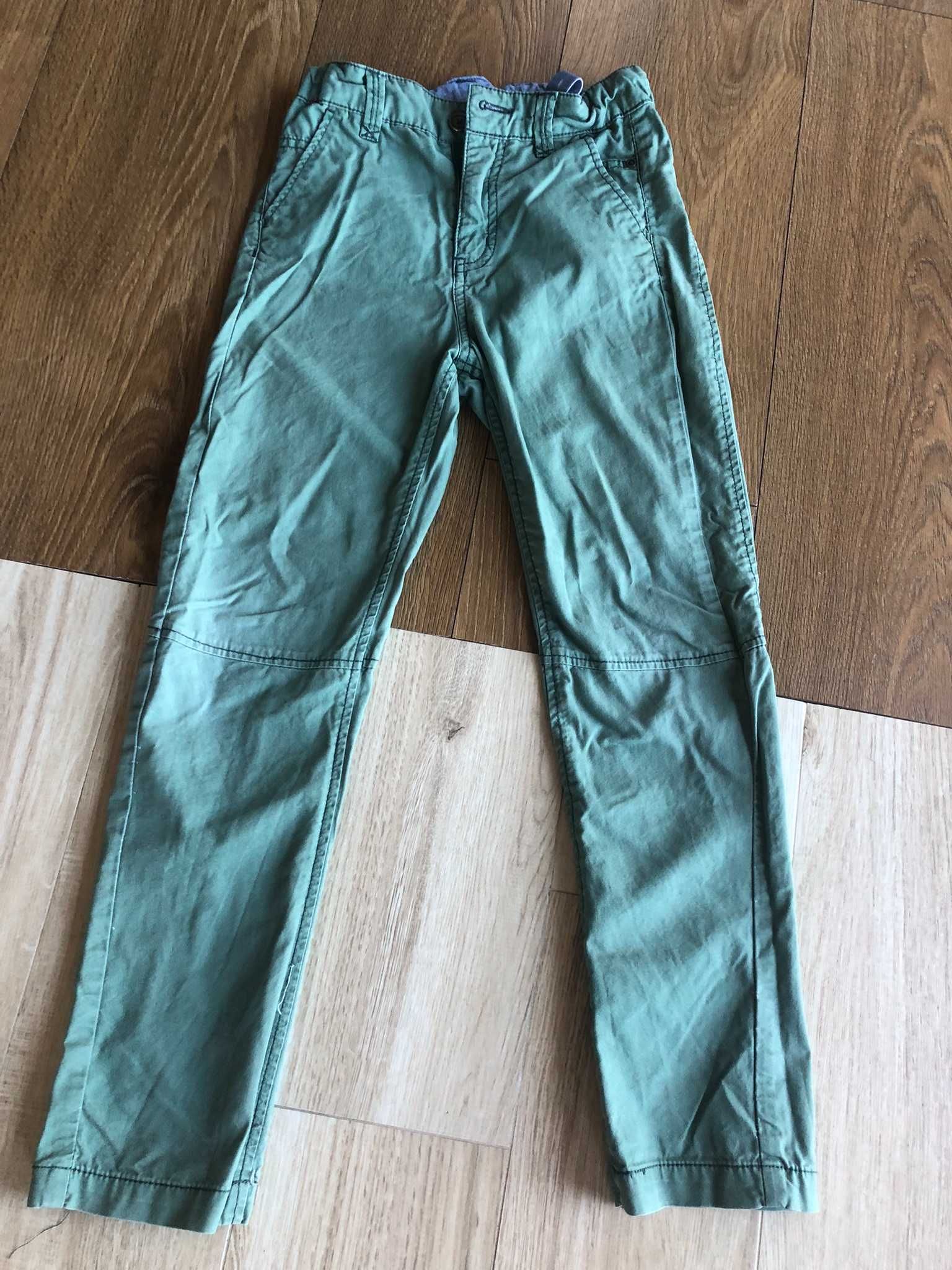 Spodnie chłopięce 128, zielone, H&M