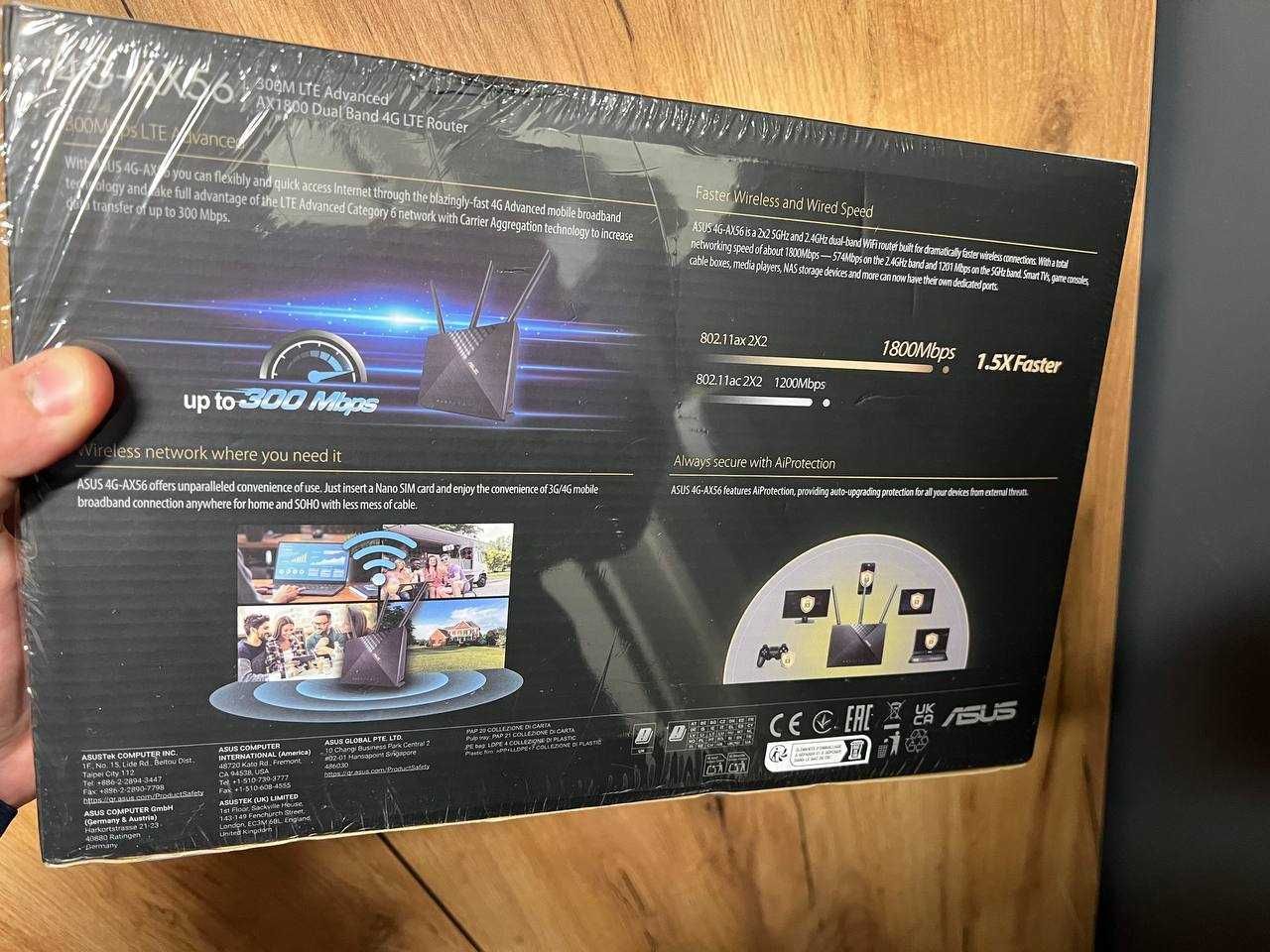 Router ASUS 4G-AX56 2.4 / 5 GHz (DualBand), Gniazdo SIM