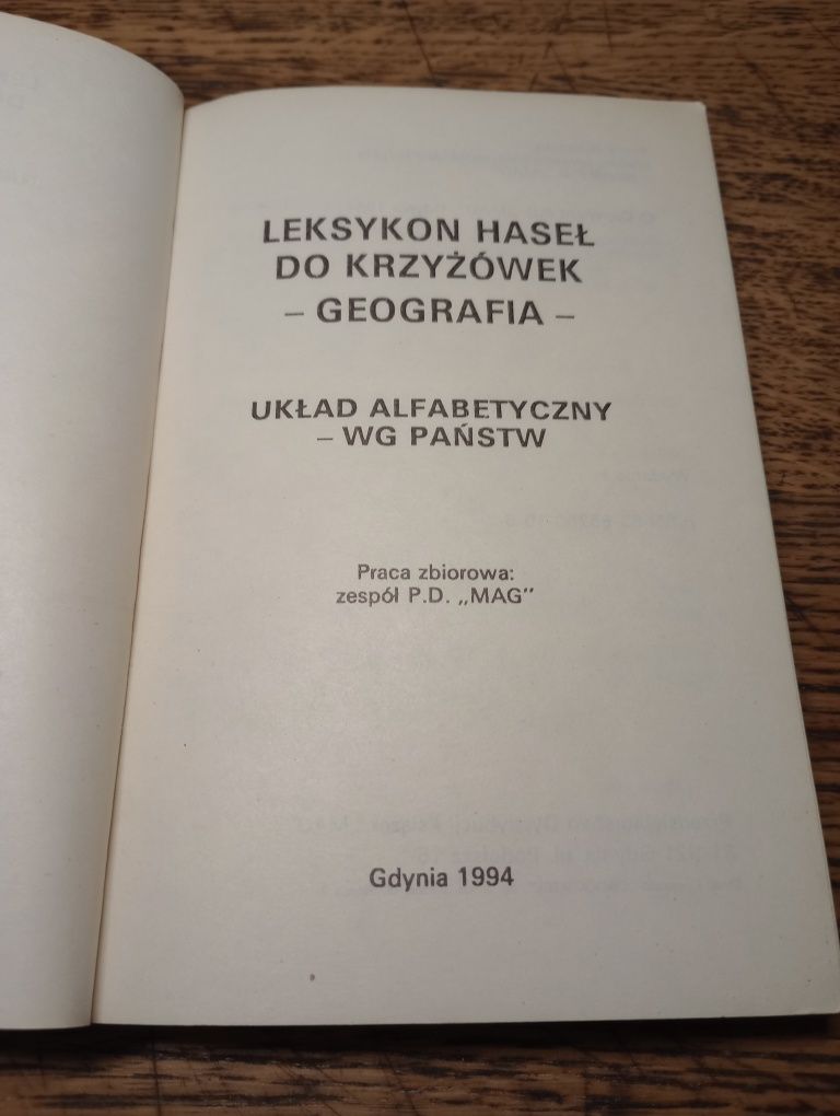Leksykon haseł do krzyżówek - geografia