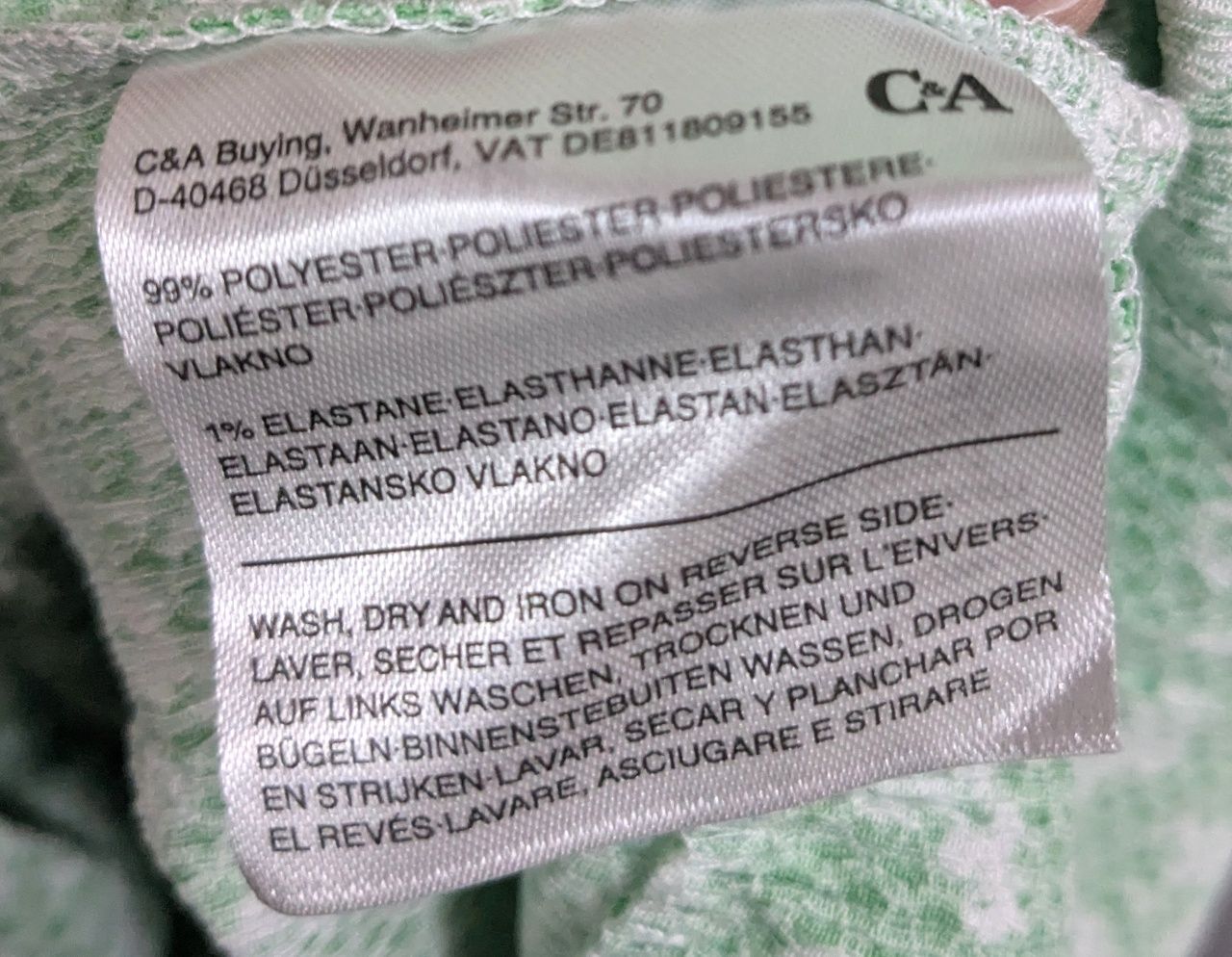 C&A Clockhouse zielona sukienka w kwiatki rozm. L